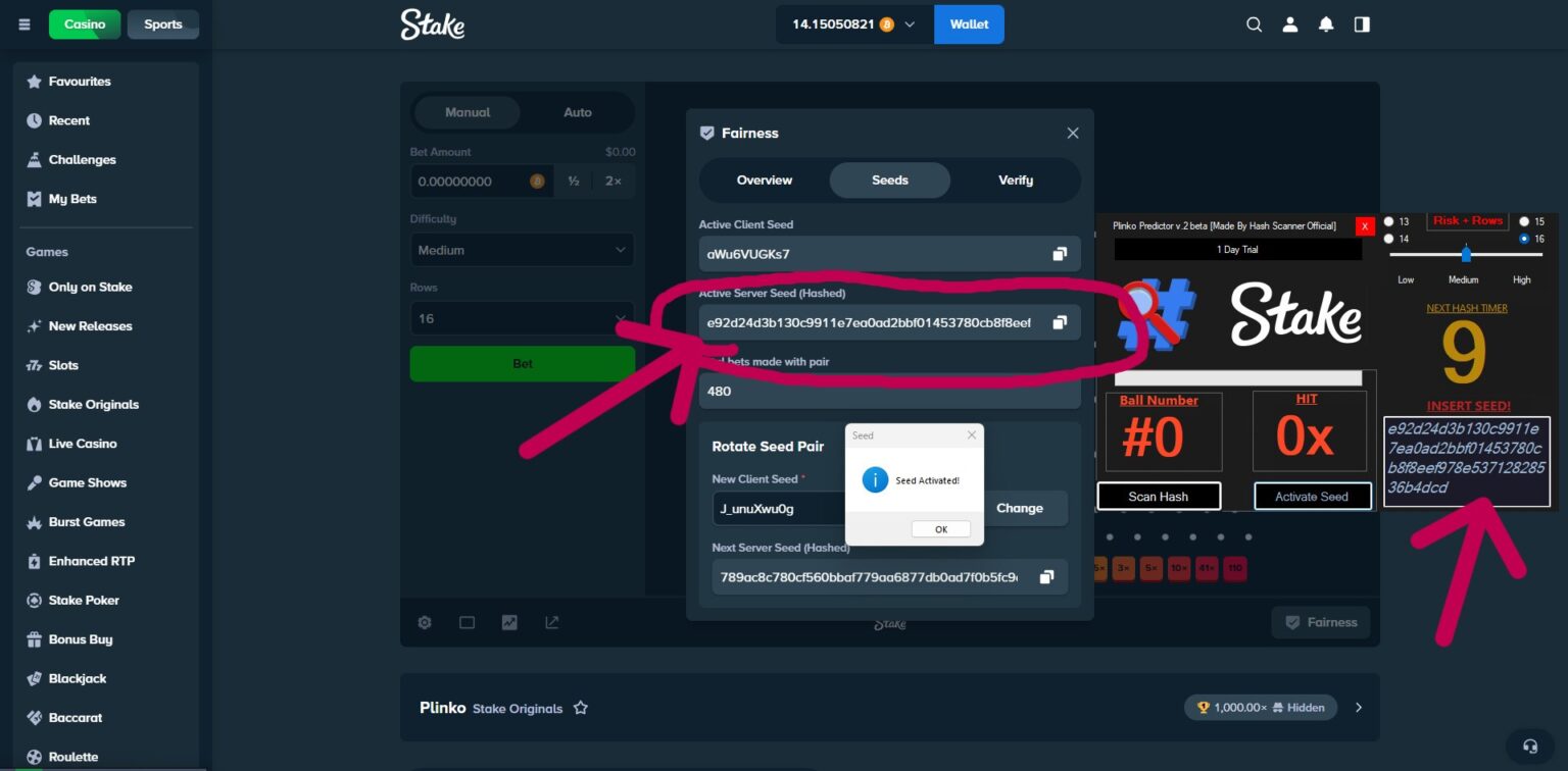 Stake Seed/Hash Tutorial